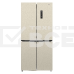 Холодильник Nordfrost RFQ 510 NFH inverter шампань трехкамерный 286/141л морозилка снизу, Side-by-Side, фото 1