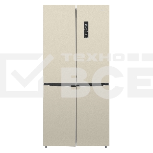 Холодильник Nordfrost RFQ 510 NFH inverter шампань трехкамерный 286/141л морозилка снизу, Side-by-Side