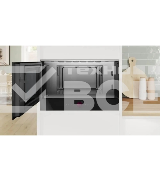 Микроволновая печь встраиваемая Bosch BFL9221B1 черный, 21 л, 900 Вт, переключатели - сенсор/поворотный механизм