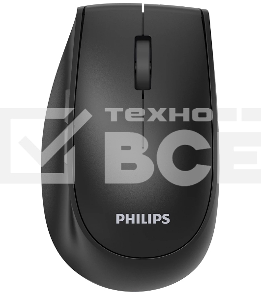 Мышь беспроводная Philips SPK7627 черный, 1600 dpi, радиоканал, Bluetooth, USB, кнопки - 5