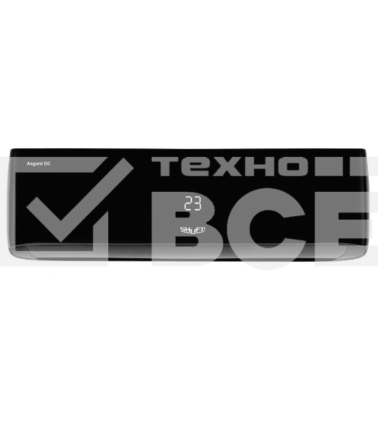 Блок внутренний сплит-системы Shuft Asgard DC Black SFTHAI/in-09HN8/BL инвертор, 9000 BTU, 25 м2, 27,5 дБ, охлаждение, обогрев, осушение, черный