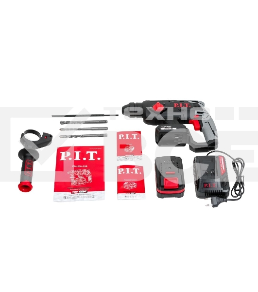 Перфоратор P.I.T. PBH20H-22B/1 патрон:SDS-plus уд.:1.8Дж аккум. (кейс в комплекте)