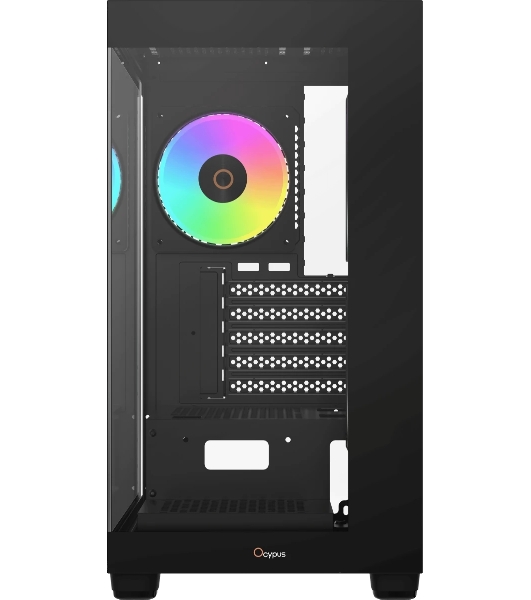 Компьютерный корпус Ocypus Gaммa C52 BK ARGB mATX/win/black/3 ARGB fans/no PSU/Tempered Glass