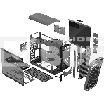 Компьютерный корпус Fractal Design Torrent Gray TG Light Tint/E-ATX, TG, 2x3.5, 4x2.5, 7xPCI, 1xUSB-C, 2xUSB 3.0/2x180мм, 3x140мм fans inc./FD-C-TOR1A-02, фото2