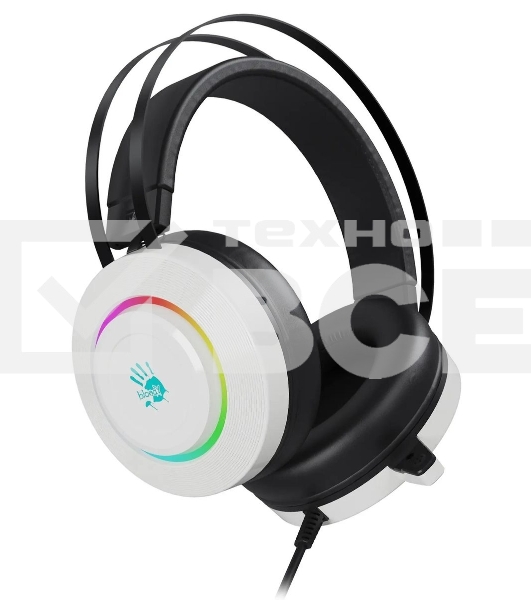 Гарнитура проводная с микрофоном A4Tech Bloody G521 белый 2.3м мониторные оголовье (G521 (WHITE))