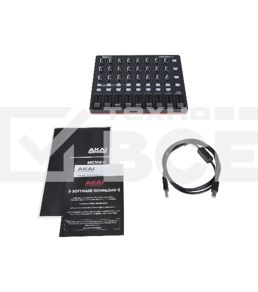 MIDI контроллер AKAI MIDIMIX 24 энкодера, 9 фейдеров, 8 кнопок Mute/Solo, 8 кнопок Rec Arm