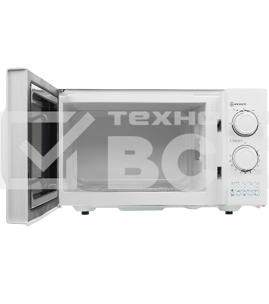 Микроволновая печь BBK 23MWS-927M/W белый, 23 л, 900 Вт, переключатели - поворотный механизм