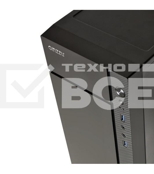 Компьютерный корпус Ginzzu B250 2*USB 3.0,AU  w/o PSU