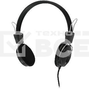 Наушники с микрофоном Оклик HS-M200 черный 1.8м накладные оголовье (1532011)