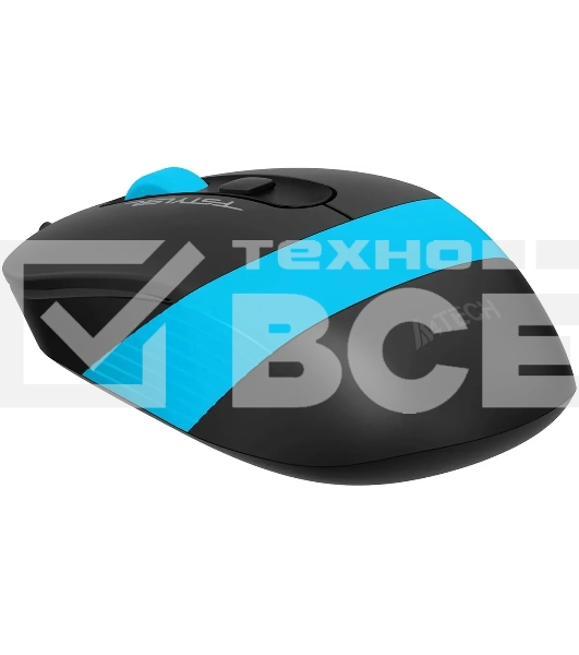 Мышь проводная A4Tech Fstyler FM10S черный/голубой, 1600 dpi, USB, кнопки - 4