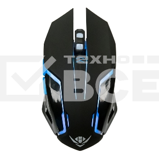 Мышь беспроводная Nakatomi MROG-20UR черный, 2400 dpi, радиоканал, USB, кнопки - 6