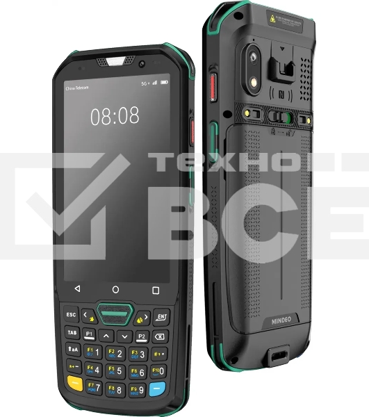 Терминал сбора данных Mindeo M40 (M40E33250130CN) фотосканер, 3/32 ГБ, Android 11, USB, Bluetooth, WiFi, NFC, USB Type-C, MicroSD, SIM, 3G, 4G, 4 