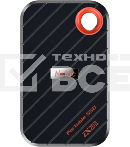 Внешний SSD Netac ZX20 II, 1TB, USB 3.2 Gen 2x2 Type-C, R/W 2000/1800, черный