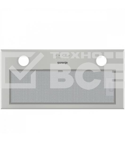 Вытяжка встраиваемая Gorenje BHI626E6X нержавеющая сталь, 60 см, 677 куб. м/ч, 61 дБ