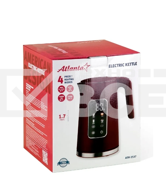 Чайник электрический Atlanta ATH-2537 бордовый