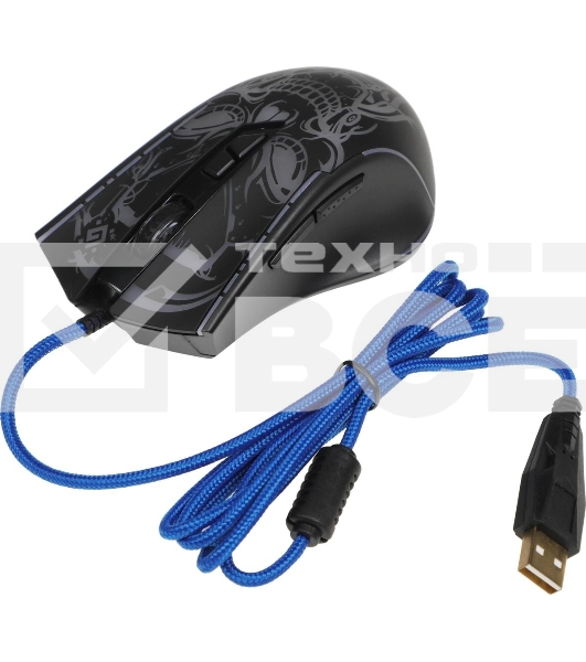 Мышь проводная Defender Bulletstorm GM-928 черный, 7200 dpi, USB, кнопки - 7