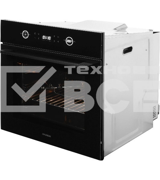 Духовой шкаф Электрический Hyundai HEO 6752 BG черное стекло