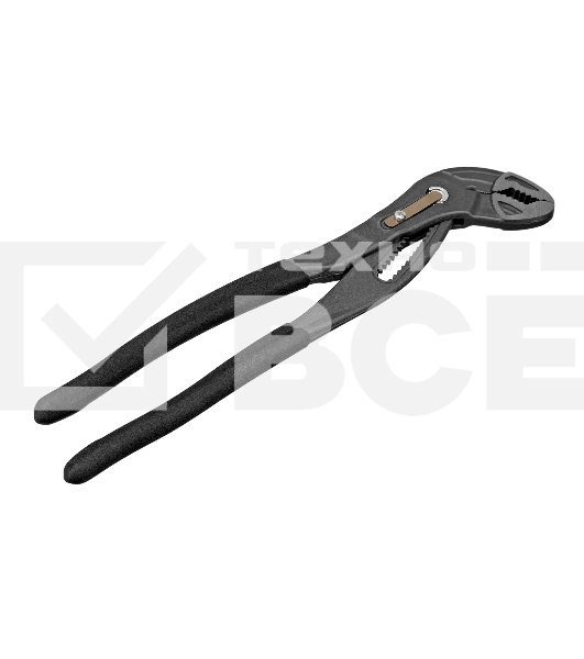 Клещи переставные Denzel кнопочный механизм, обливные рукоятки, 300 мм