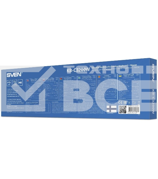 Комплект клавиатура + мышь SVEN KB-C3200W беспроводные клавиатура и мышь, черные