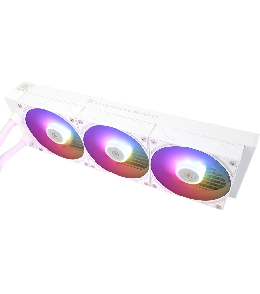 Водяное охлаждение для процессора Thermalright Grand Vision 360 (360mm, LED, White, ARGB/Fans: 3x120mm, 80.45CFM, 29.4dBA, 2150RPM/Pump height 72.5mm, 6400RPM, Rad thickness 27mm/S: 1700, 1200, 1851, 115X, 2011, 2066, AM5, AM4)