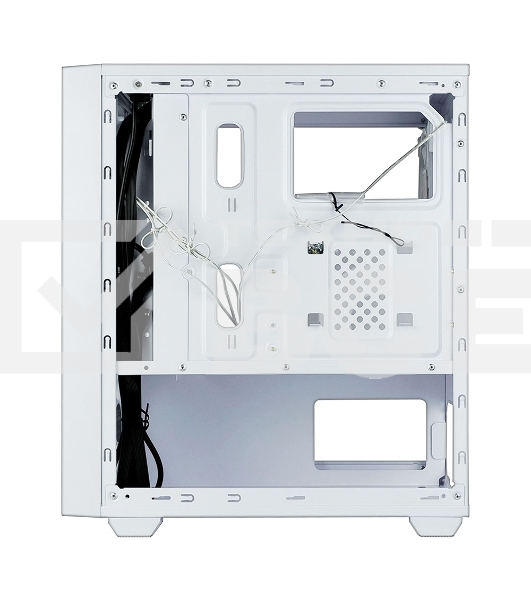 Корпус Ginzzu CL640 mATX FAN 4*12FRGb передняя панель Сетка Белый