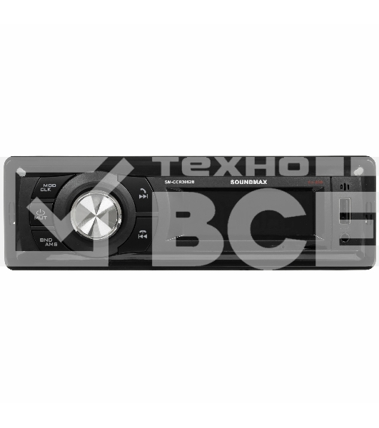Автомагнитола Soundmax SM-CCR3062B, 1 DIN, Bluetooth, USB Type-A, AUX