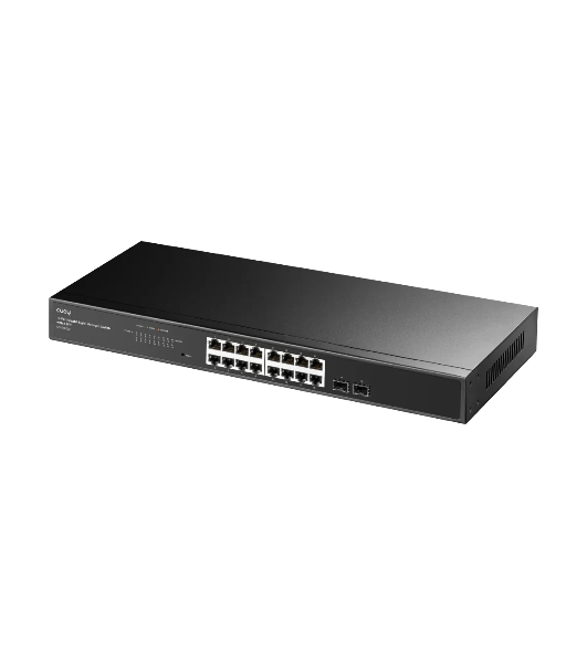 Коммутатор CUDY GS1016ES2, 16×1 Гбит/с + 2×1 Гбит/с SFP, настраиваемый