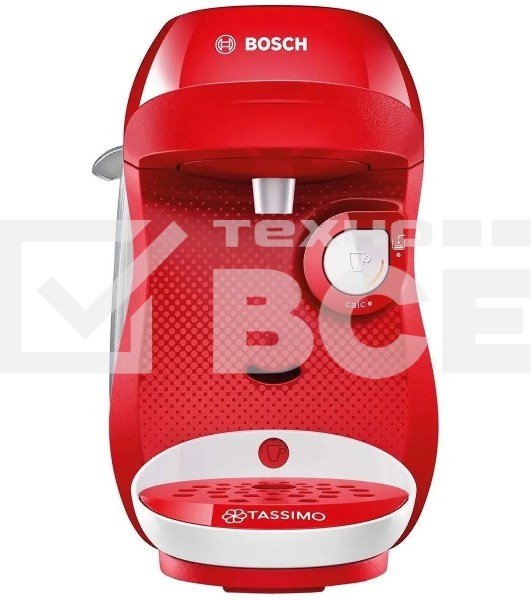 Кофемашина капсульная Bosch Tassimo TAS1006 Happy красный, исп. кофе - капсулы, 0.7 л, 1400 Вт.