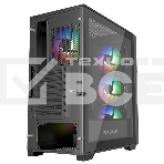 Компьютерный корпус Powercase ByteFlow Black, Tempered Glass, 4x 120мм ARGB fans, ARGB HUB, черный, ATX (CBFB-A4), фото7