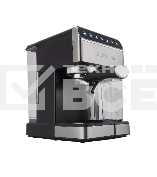 Кофеварка рожковая Polaris PCM 1535E черный/серебристый, молотый, 1.8 л, 1400 Вт, 15 бар