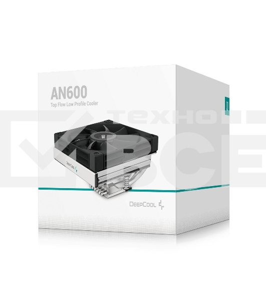 Кулер для процессора DEEPCOOL AN600 серебристый, 120 мм, алюминий/медь, 1850 об/мин, 24.2 дБ, 4 pin, 180 Вт, 67 мм