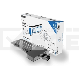 Светильник светодиодный уличный консольный GAUSS Qplus LED ДКУ 150 Вт 18000 Лм 5000К IP65 120-260 В КСС Ш 535х260х64 мм