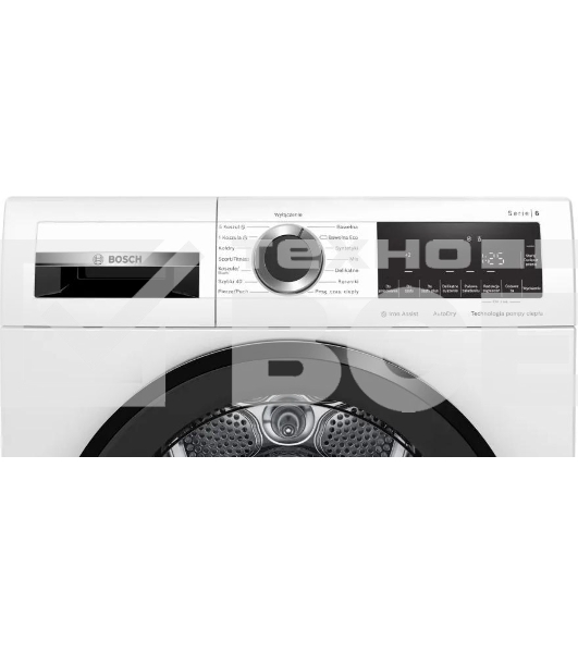 Сушильная машина Bosch WQG241AKPL белый/черный, 9 кг, сушка - тепловой насос, программ - 14, 59.8 x 84.2 x 61.3 см