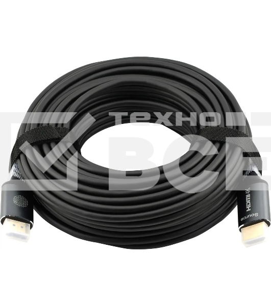 Кабель аудио-видео Cactus CS-HDMI-AOC-2-20 HDMI (m)/HDMI (m) 20м. позолоч.конт. черный