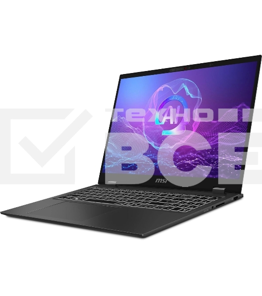 Ноутбук MSI Prestige 16 AI+ Evo B2VMG-032RU серый 9S7-15A341-032 Core Ultra 9 288V 32Gb SSD1Tb Intel Arc 140V 16