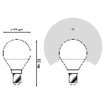 Лампа светодиодная Шар Gauss 7W 590lm 6500К E14 диммируемая LED, фото6