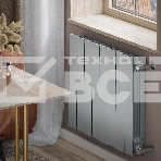 Радиатор биметаллический Royal Thermo PianoForte 500 серебристый - 8 секц., фото2