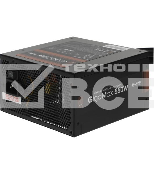 Блок питания Zalman ZM550-GVII, 550Вт, 80 PLUS Bronze, 120мм, черный