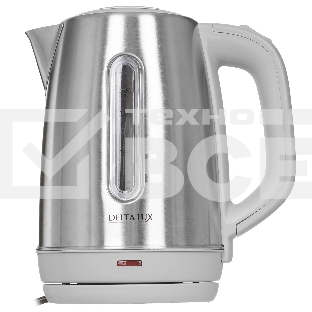 Чайник электрический DELTA LUX DE-1015 серый 2кВт, 1,8 л