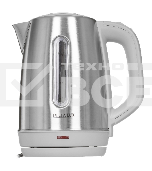 Чайник электрический DELTA LUX DE-1015 серый 2кВт, 1,8 л