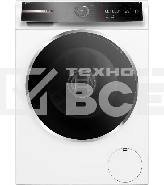 Стиральная машина Bosch Serie 8 WGb256A0ME белый/черный, загрузка фронтальная 10 кг, 1600 об/мин., класс: А