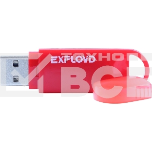 Флешка USB Exployd 570 Red (EX-16Gb-570-Red), 16Gb, USB 2.0, R/W 15/8, красный
