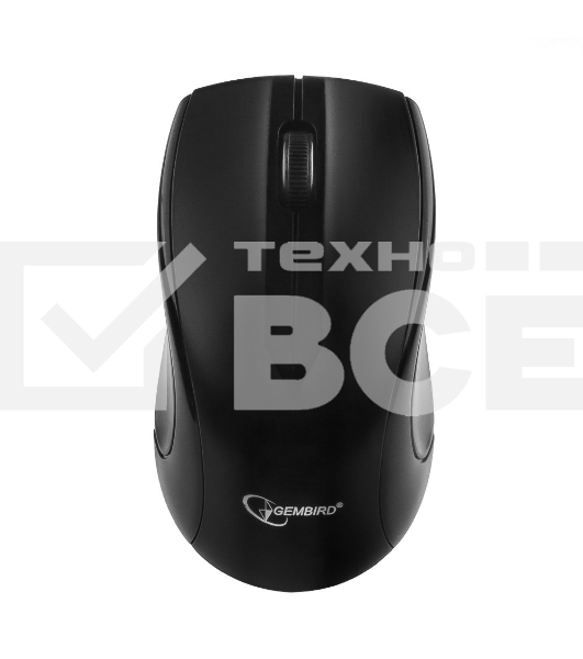 Мышь беспроводная Gembird MUSW-320 черный, 1000 dpi, радиоканал, USB, кнопки - 3