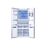 Холодильник Centek CT-1746 бежевый мрамор стекло трехкамерный 388/212л морозилка снизу, No Frost, Side by Side, фото3