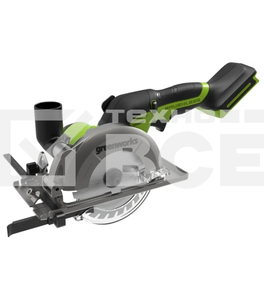 Циркулярная пила аккумуляторная GreenWorks G24MCS 24В, бесщеточная, без АКБ и ЗУ (1501207)