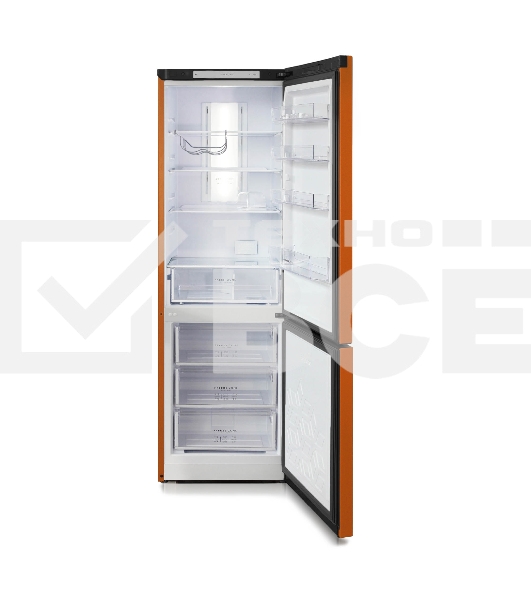 Холодильник Бирюса Б-T960NF оранжевый двухкамерный 240/100 л морозилка снизу, No Frost