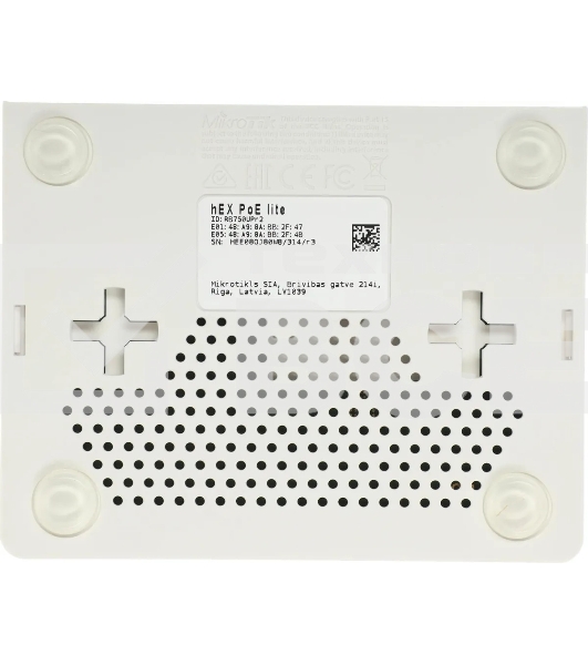Маршрутизатор MikroTik RB750UPr2 hEX PoE lite 5x Ethernet, раздача PoE, 650 МГц ЦП, 64 МБ 5-портовый 100-Мбитный маршрутизатор с поддержкой PoE на 4-х портах