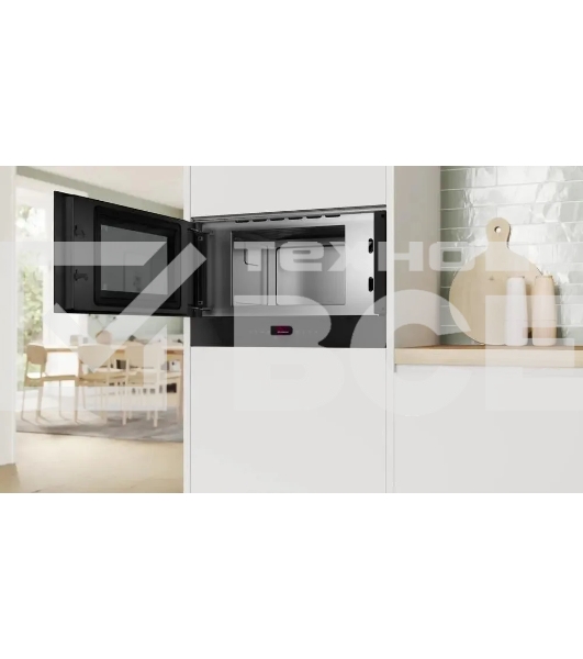 Микроволновая печь встраиваемая Bosch BFL9221B1 черный, 21 л, 900 Вт, переключатели - сенсор/поворотный механизм