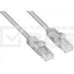 Патч-корд GCR UTP кат.5е, RJ45, перекрестный ethernet 1.5m литой, серый, фото 1