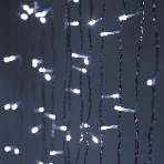 Гирлянда светодиодная новогодняя ЭРА ЕNIGW - 400W Занавес 8 режимов 3*3 м холодный белый 320 LED IP20 220 V, фото3